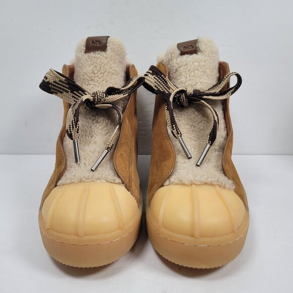 Coach Women's Camel High Top Shearling Suede Winter Boots G1501US Size 9.5B - Picture 3 of 11